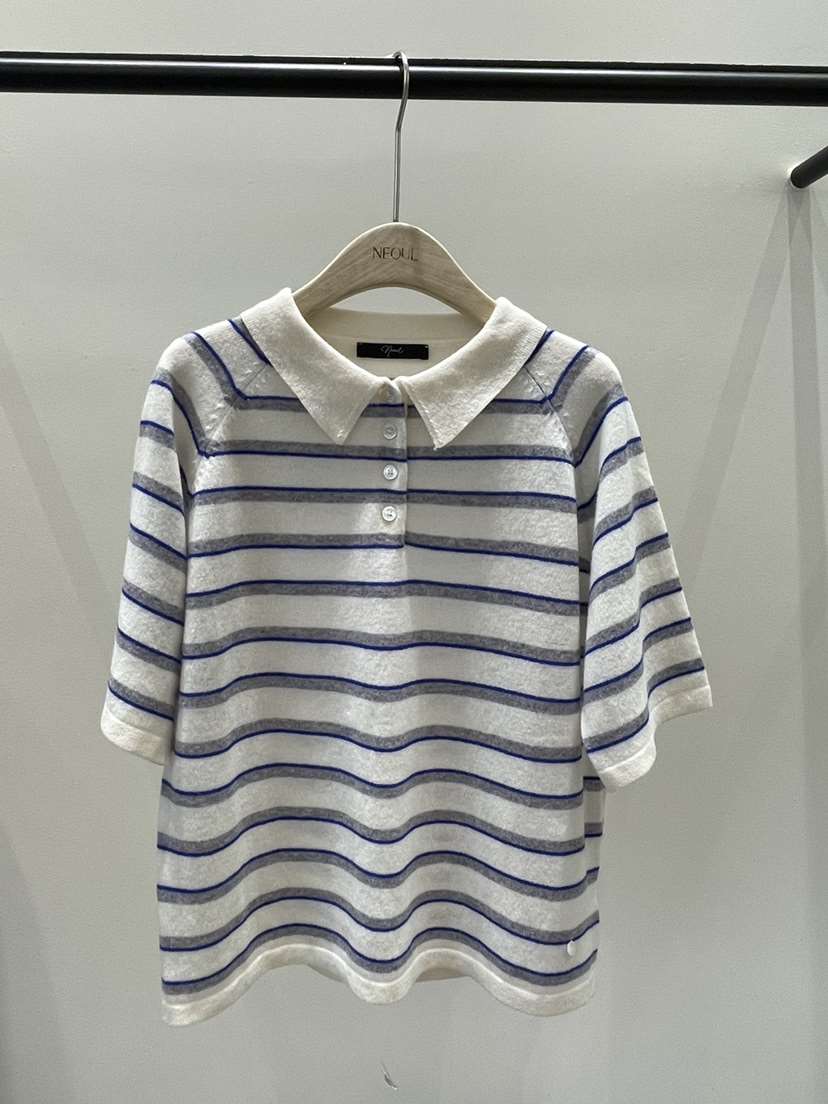 NEOUL東大門代購女士新款26春夏推薦熱賣休閑人氣時尚針織衫NEOUL/ahin雙領標簽針織衫