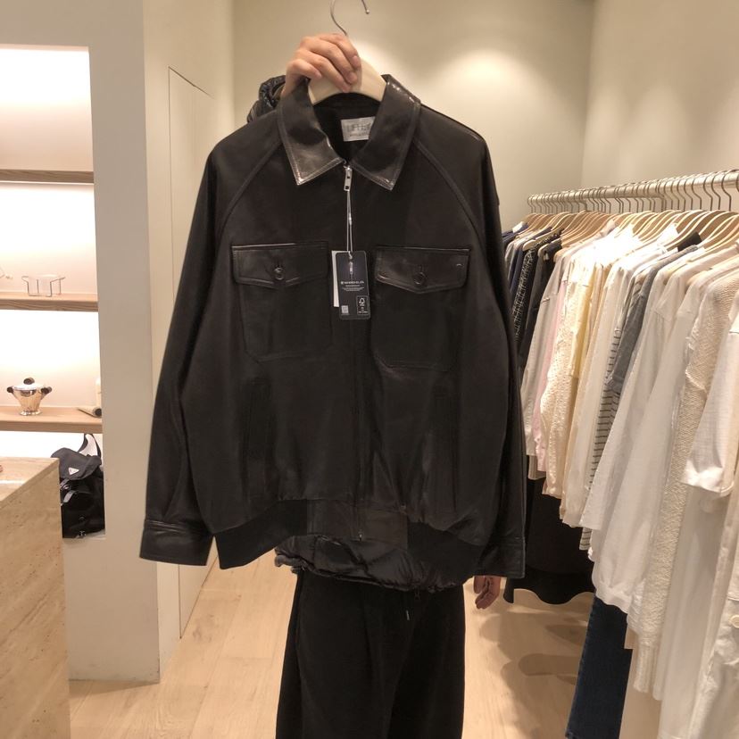 LIFFEY東大門代購女裝新款人氣推薦時尚職業皮衣口袋羊皮LIFFEY皮衣