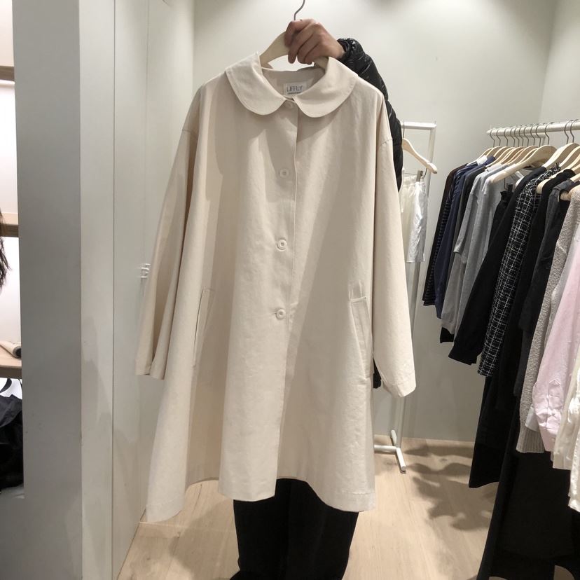 LIFFEY東大門實拍女裝新品真品時尚26春夏職業人氣長款風衣LIFFEY長款風衣