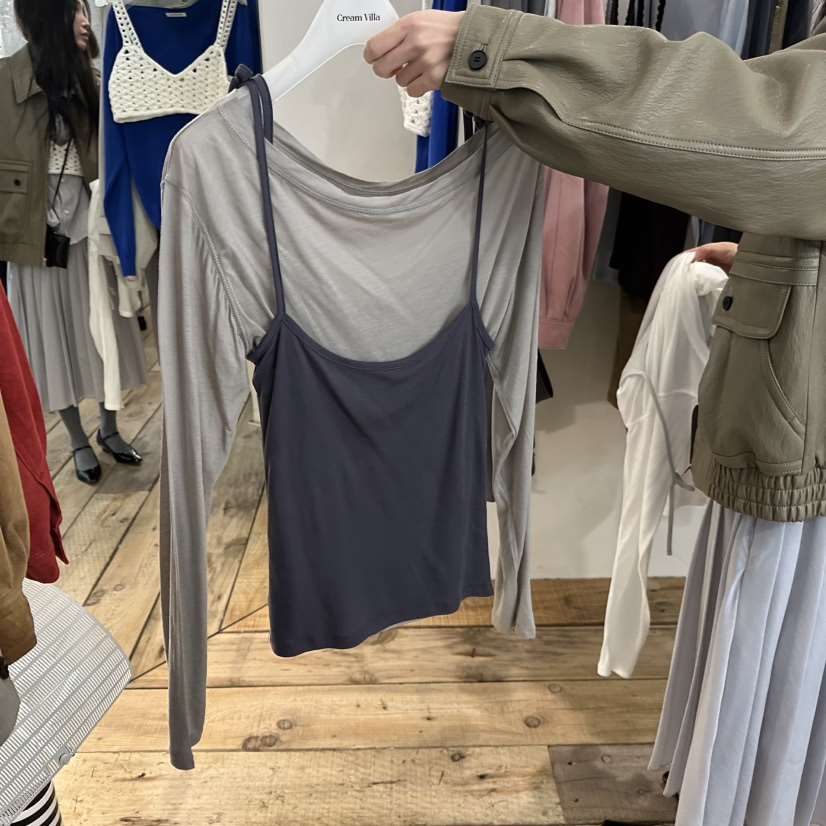 CREAM VILLA東大門直郵女士新品真品吊帶背心不含內搭CREAMVILLA吊帶/背心