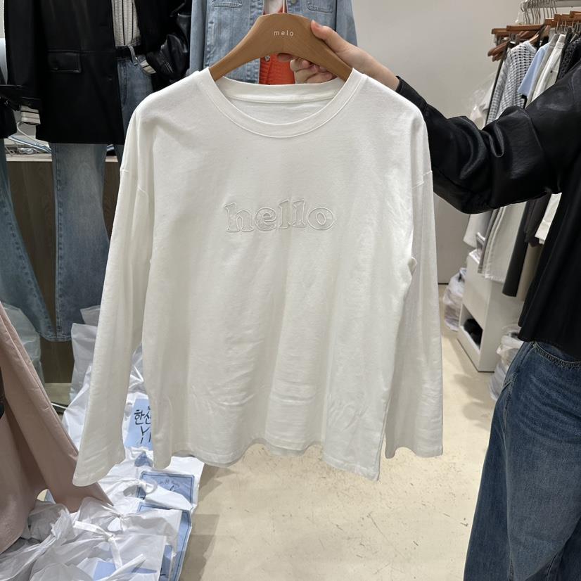 MELO韓國直郵女士新品職業休閑真品熱賣推薦時尚人氣長袖T恤MELO長袖T恤