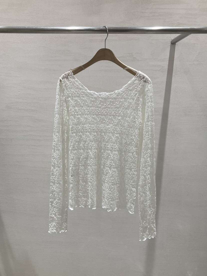 ROUGH東大門實拍女士新品真品休閑人氣時尚熱賣長袖T恤蕾絲ROUGH長袖T恤