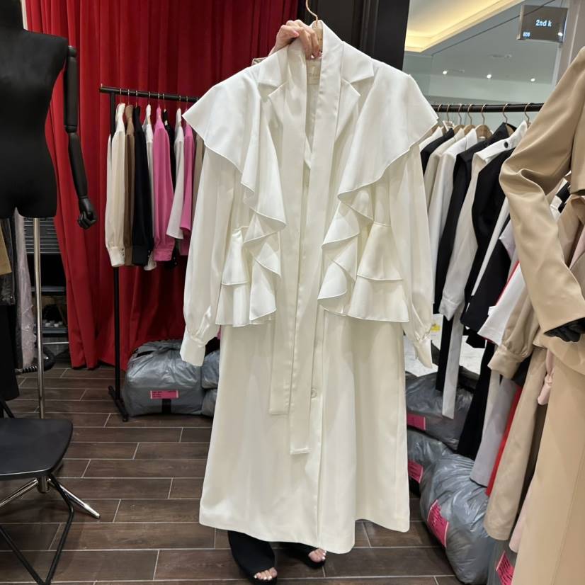 HERISH-HAUTE東大門代購女士新品熱賣人氣長款風衣含腰帶HERISH-HAUTE長款風衣