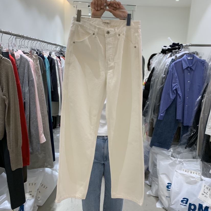 THE REST東大門直郵女裝新品時尚熱賣真品職業休閑褲紐扣THE REST/UNNOEUD休閑褲