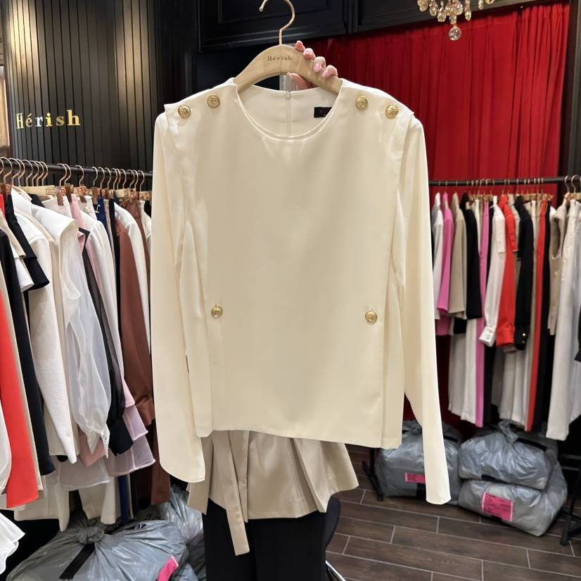 HERISH-HAUTE東大門代購女士新品休閑職業26春夏襯衫蕾絲衫HERISH-HAUTE襯衫/蕾絲衫