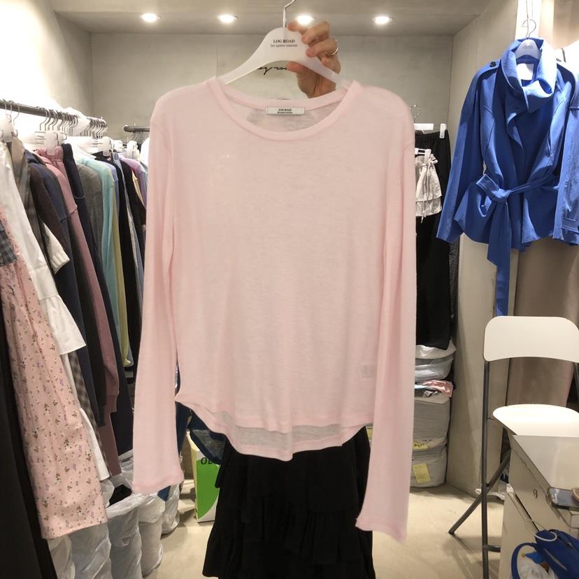LOGROAD韓國代購女士新品休閑時尚熱賣職業推薦26春夏長袖T恤LOG ROAD長袖T恤