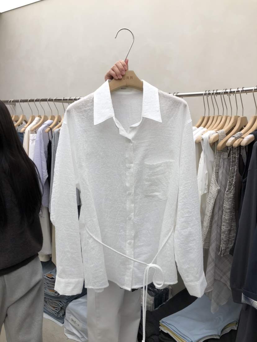 MURR東大門實拍女裝新品休閑人氣熱賣職業26春夏襯衫蕾絲衫MURR襯衫/蕾絲衫