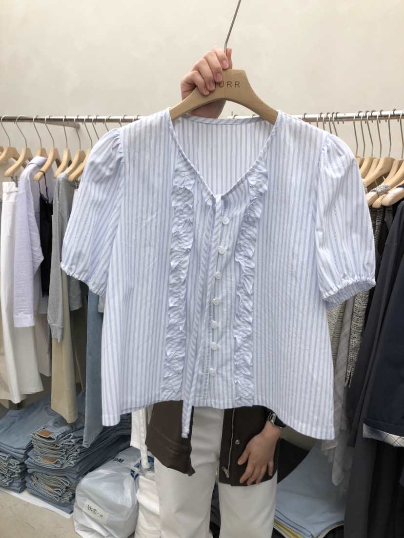 MURR韓國直郵女裝新品時尚26春夏人氣真品推薦襯衫蕾絲衫MURR襯衫/蕾絲衫