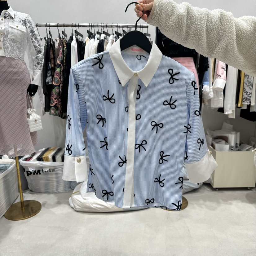 BUBBLE/LOTTIMO韓國直郵女士新款26春夏真品職業襯衫蕾絲衫BUBBLE/LOTTIMO襯衫/蕾絲衫