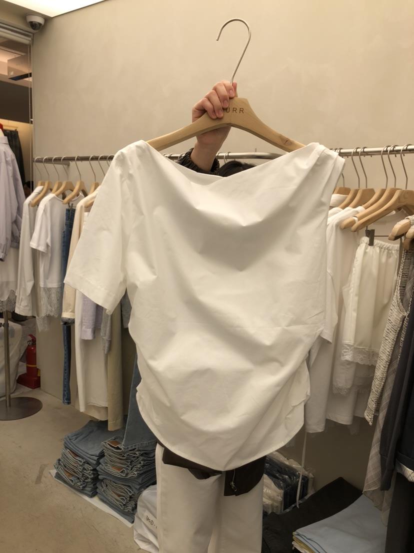 MURR韓國直郵女士新品人氣26春夏熱賣真品襯衫蕾絲衫不對稱MURR襯衫/蕾絲衫