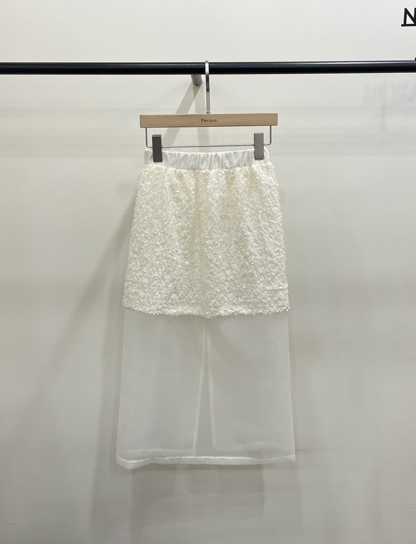 PERSON東大門直郵女士新款時尚真品休閑職業推薦長裙透明PERSON長裙