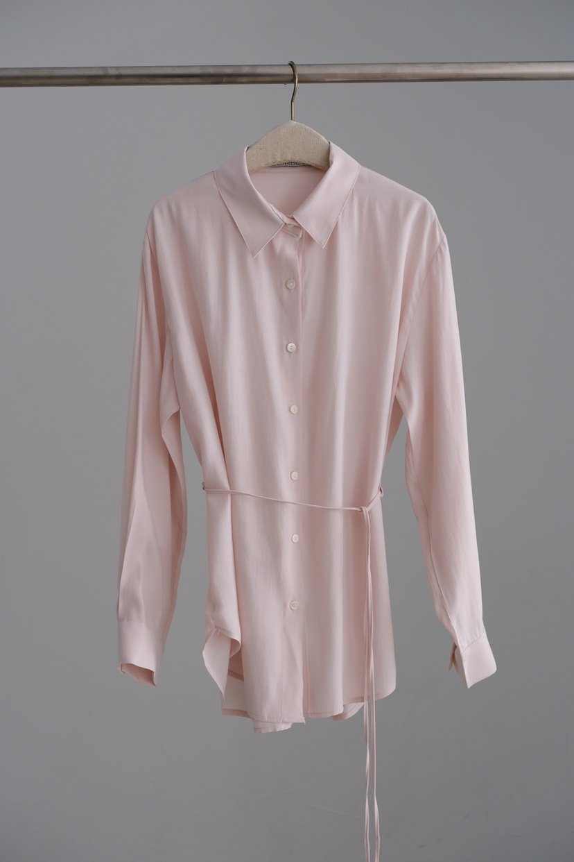 SORBET/FLAT WHITE東大門代購女裝新款熱賣襯衫蕾絲衫含腰繩SORBET/FLAT WHITE襯衫/蕾絲衫