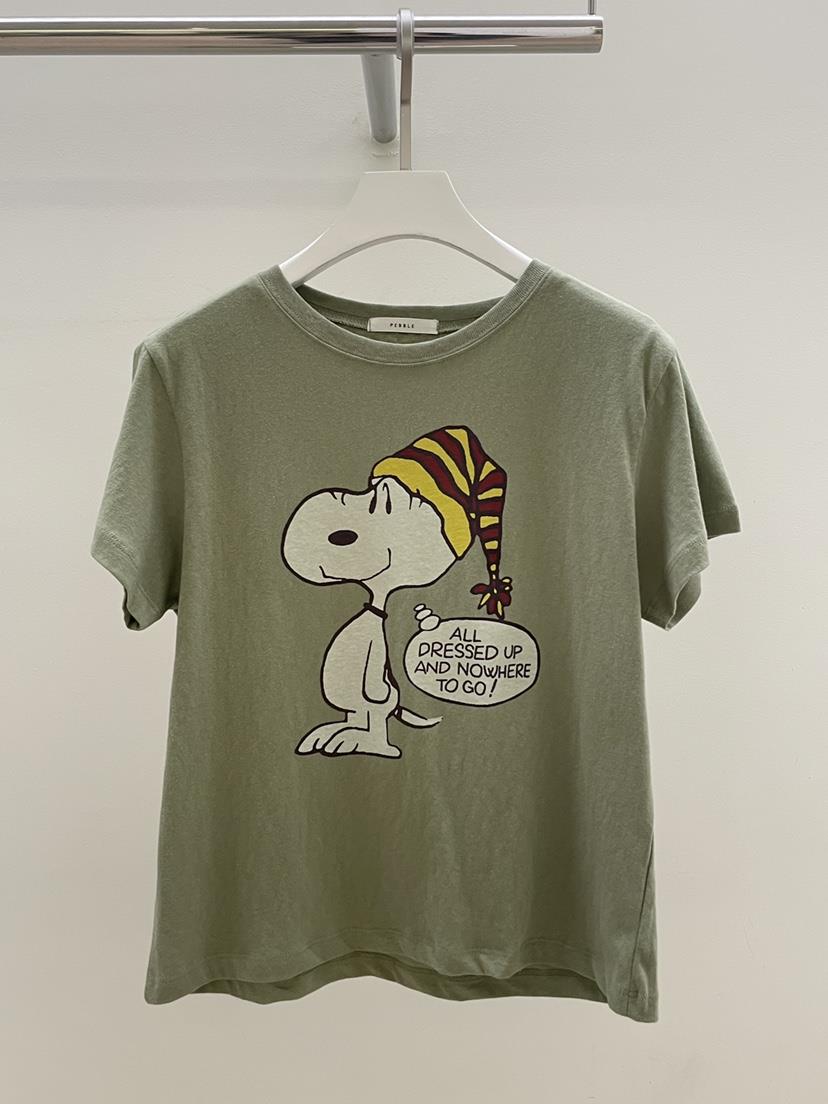 PEBBLE東大門實拍女士新款人氣休閑時尚26春夏熱賣真品T恤PEBBLET恤