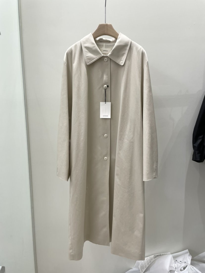 AMY GRACE-A東大門代購女士新款26春夏中長款大衣含腰帶AMY GRACE-A中長款大衣