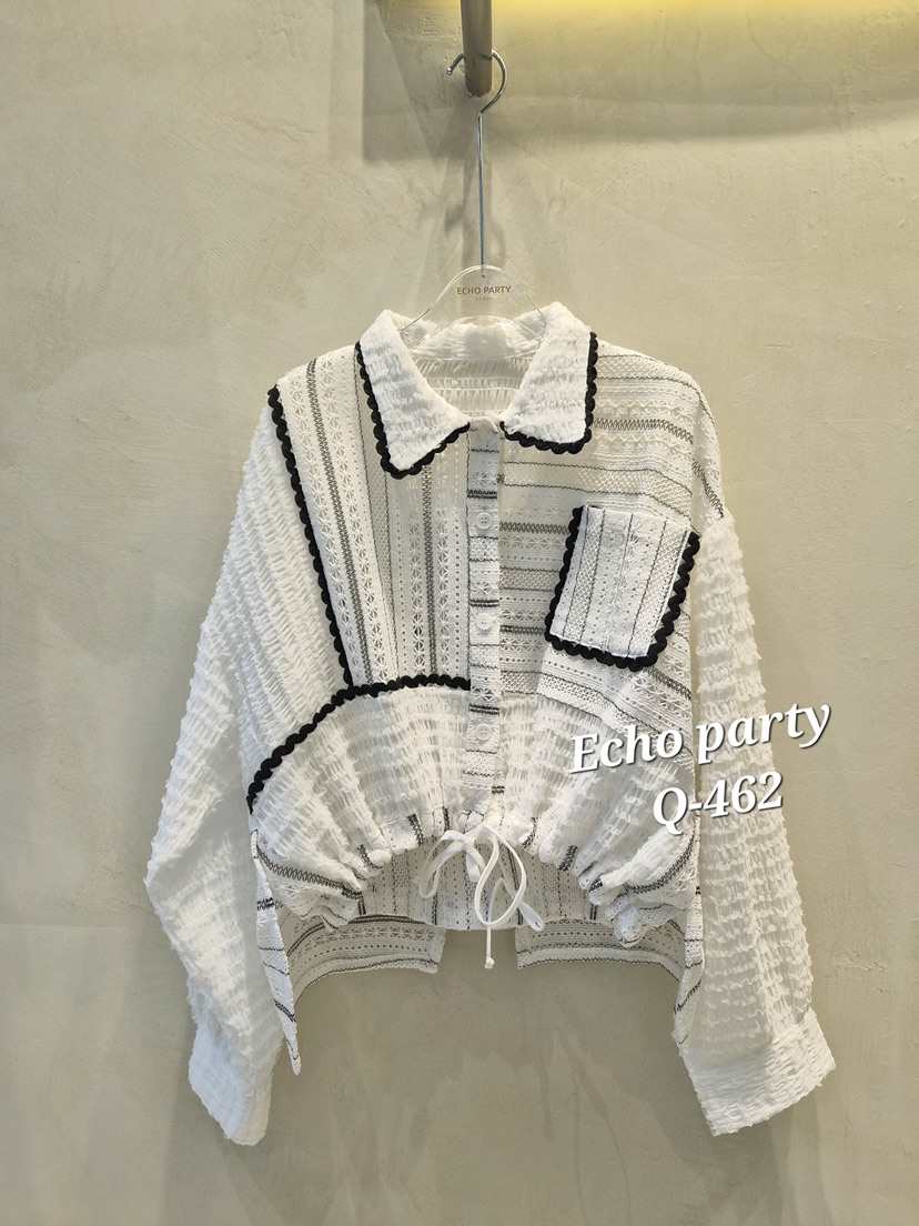 ECHOPARTY韓國直郵女裝新品人氣職業熱賣推薦26春夏襯衫蕾絲衫ECHOPARTY襯衫/蕾絲衫