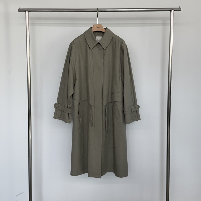 OREE韓國直郵女裝新品真品人氣26春夏休閑推薦時尚長款風衣OREE長款風衣