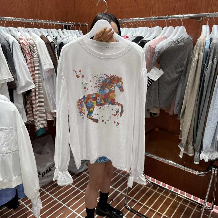 ILLO/MOCI韓國代購女士新品職業熱賣真品推薦26春夏長袖T恤ILLO/MOCI長袖T恤