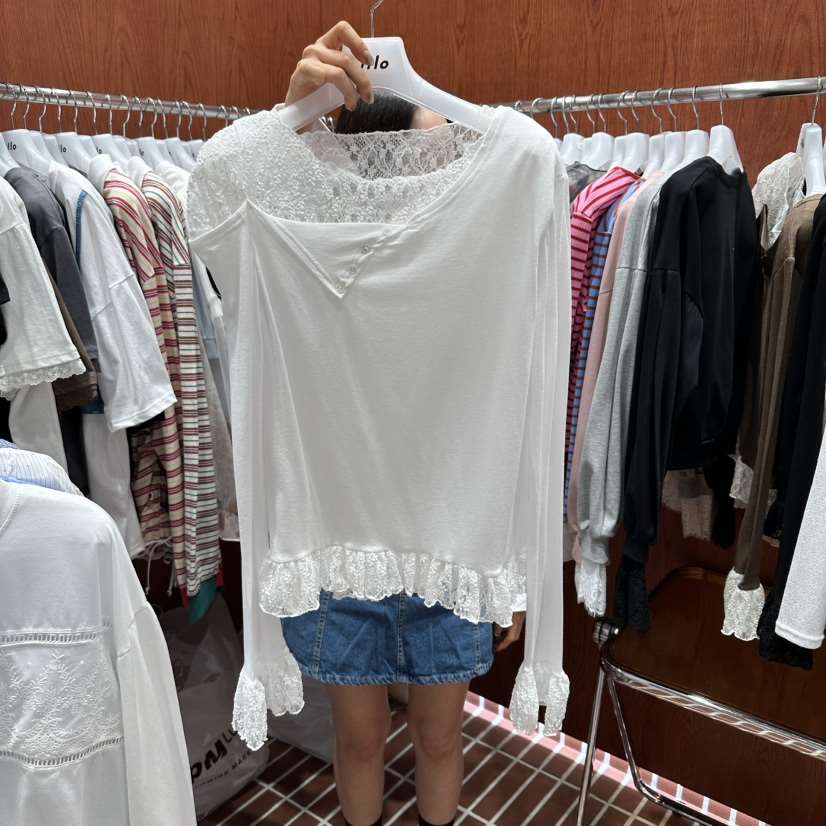 ILLO/MOCI東大門直郵女裝新款真品熱賣人氣長袖T恤假兩件ILLO/MOCI長袖T恤