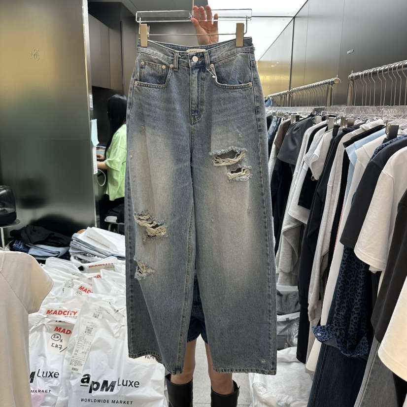 MADCITY/SAGAFURS韓國代購女裝新款26春夏真品熱賣牛仔褲MADCITY/SAGAFURS牛仔褲