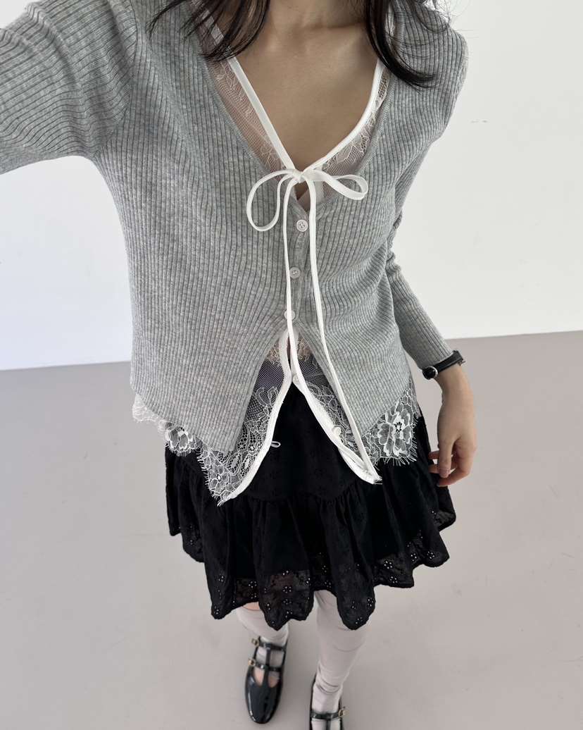 HOWDY韓國直郵女士新品真品休閑人氣推薦時尚針織衫假兩件HOWDY針織衫