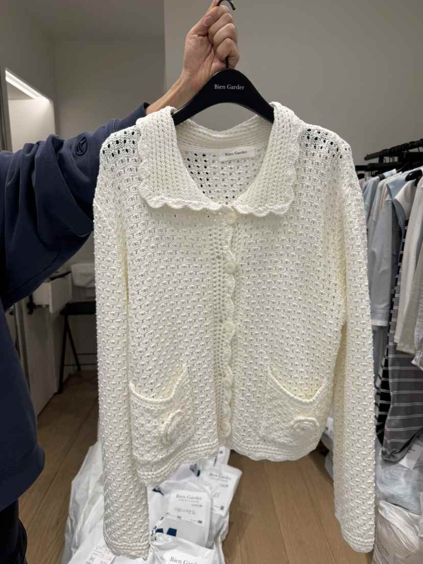 BIEN GARDER東大門直郵女裝新品26春夏熱賣毛衣鉤針編織BIEN GARDER毛衣