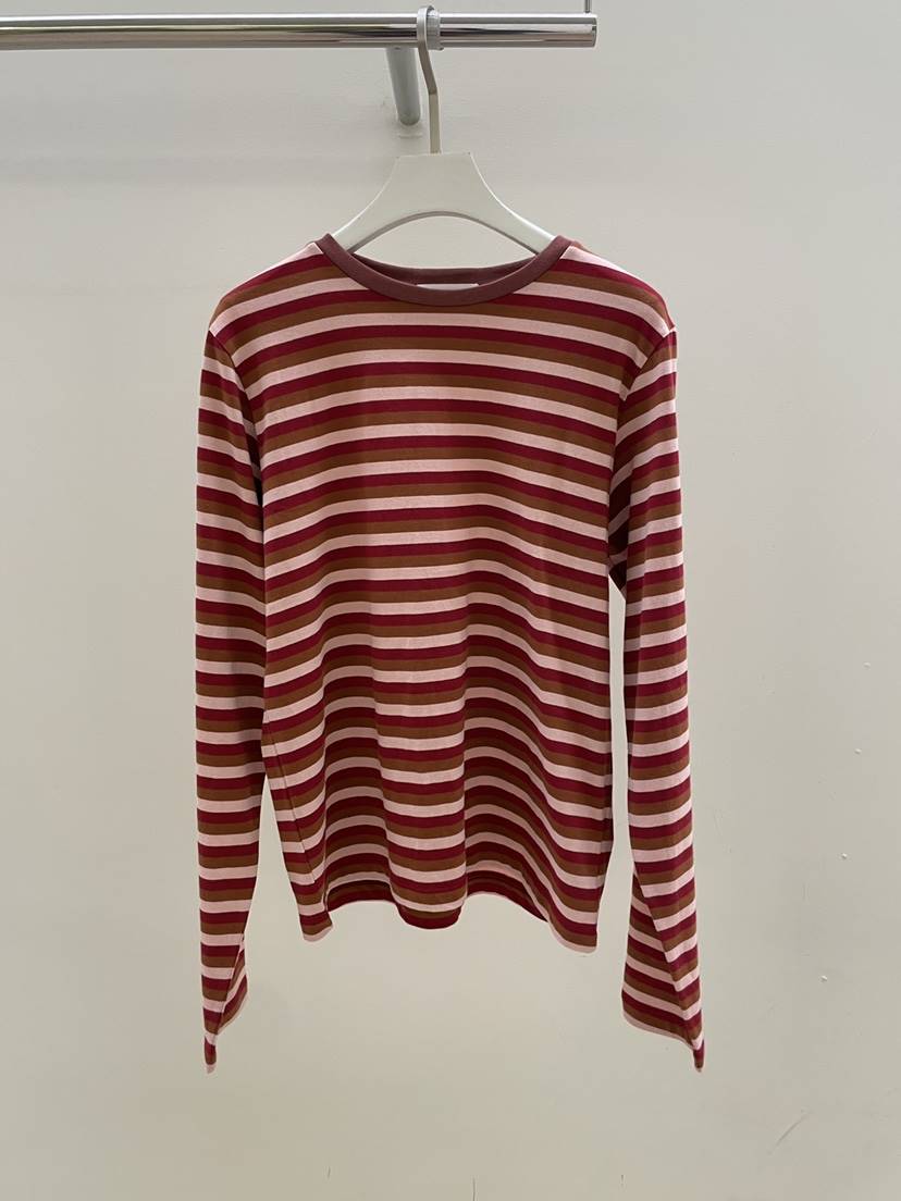 PEBBLE東大門代購女士新品休閑26春夏真品熱賣長袖T恤條紋PEBBLE長袖T恤