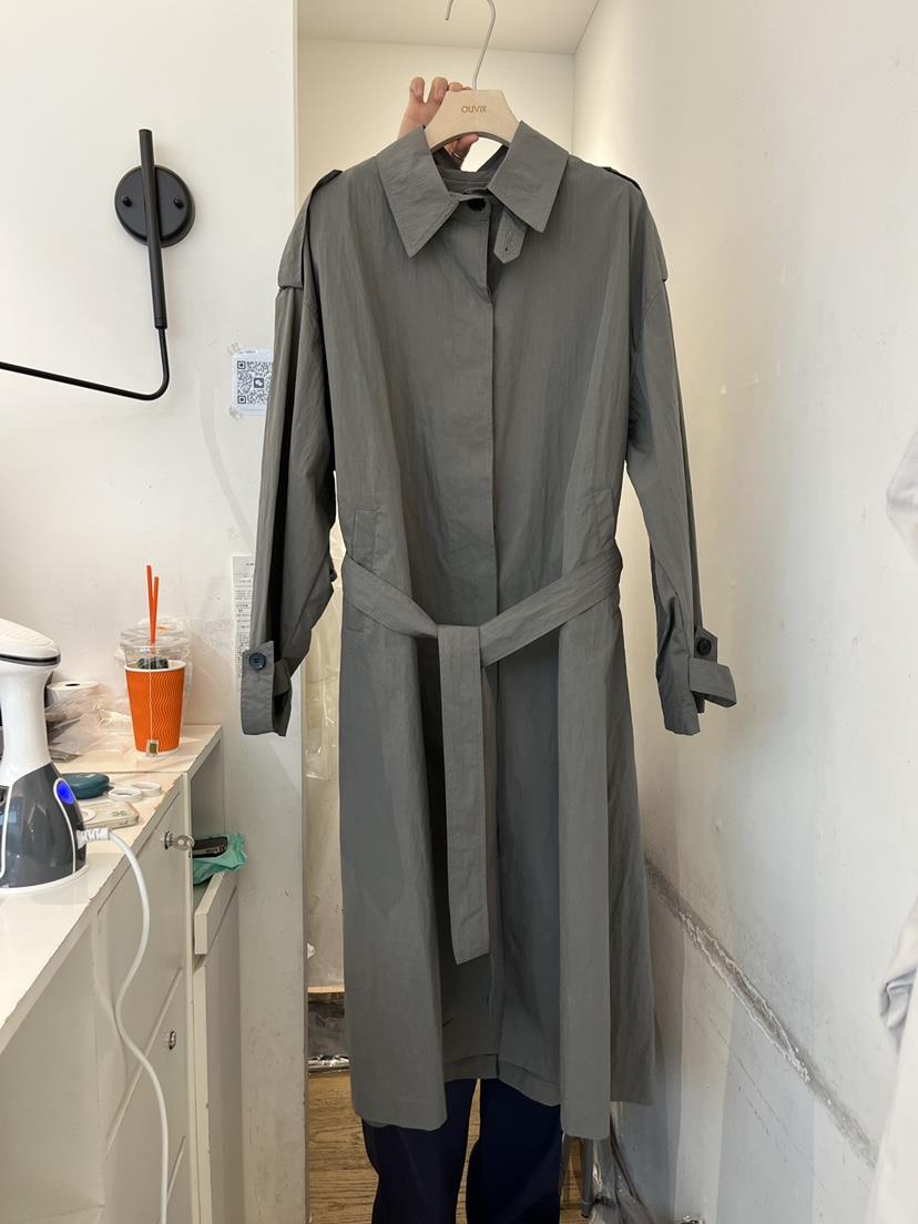 OUVIR東大門直郵女士新品真品熱賣休閑長款風衣含腰帶長款O.V.R/OUVIR長款風衣