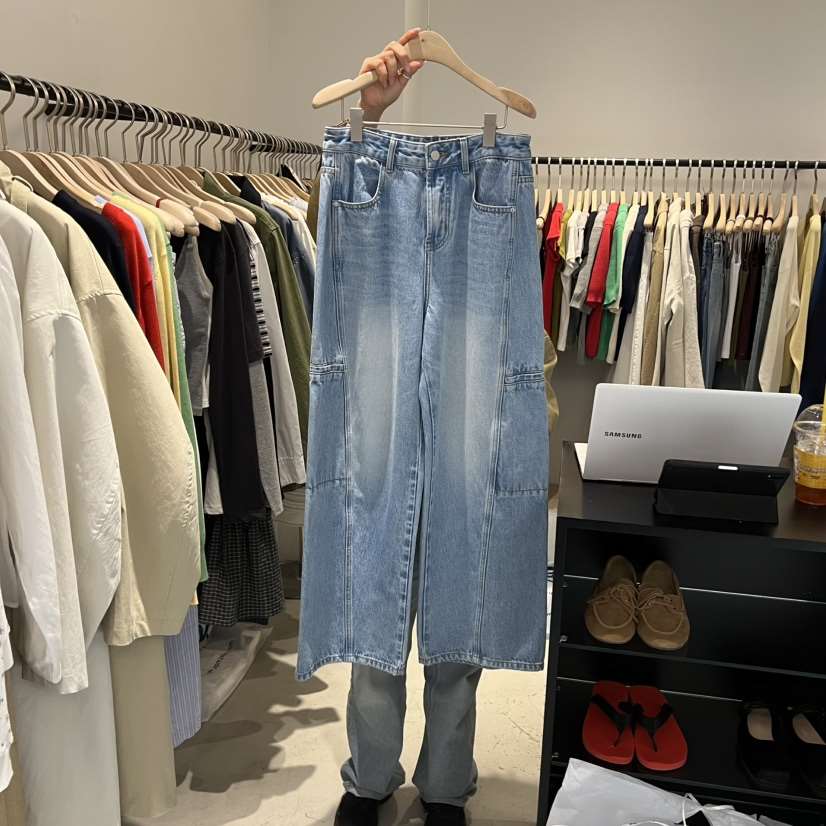 PLATE東大門代購女裝新款推薦真品26春夏人氣時尚職業牛仔褲PLATE牛仔褲