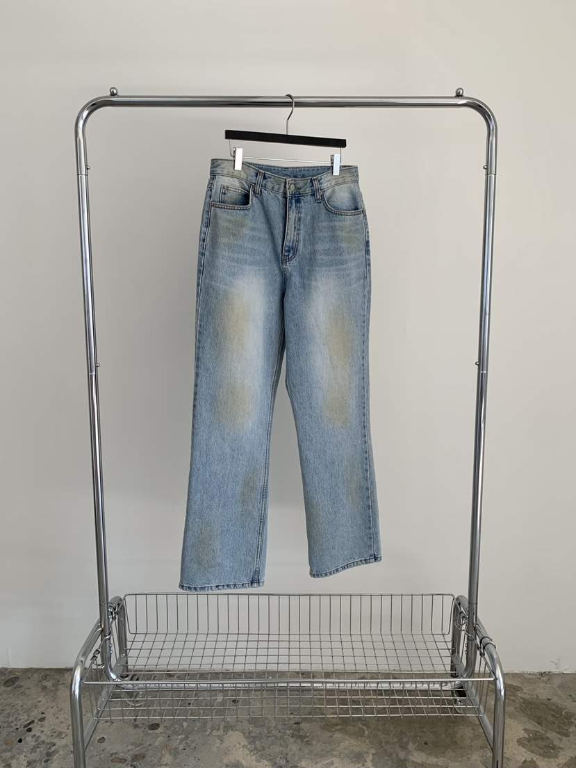 EST韓國直郵女士新款休閑真品職業26春夏牛仔褲水洗牛仔布EST_牛仔褲