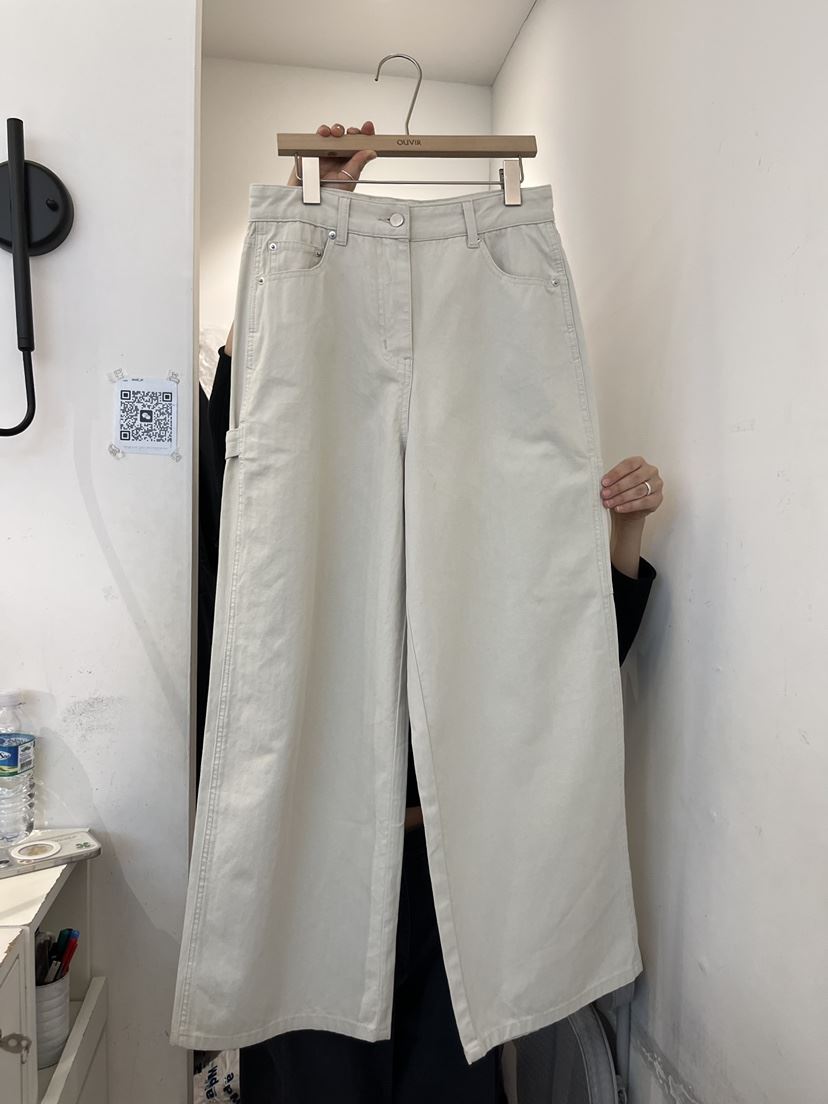 OUVIR東大門直郵女裝新款職業熱賣真品休閑褲人字紋工裝褲O.V.R/OUVIR休閑褲