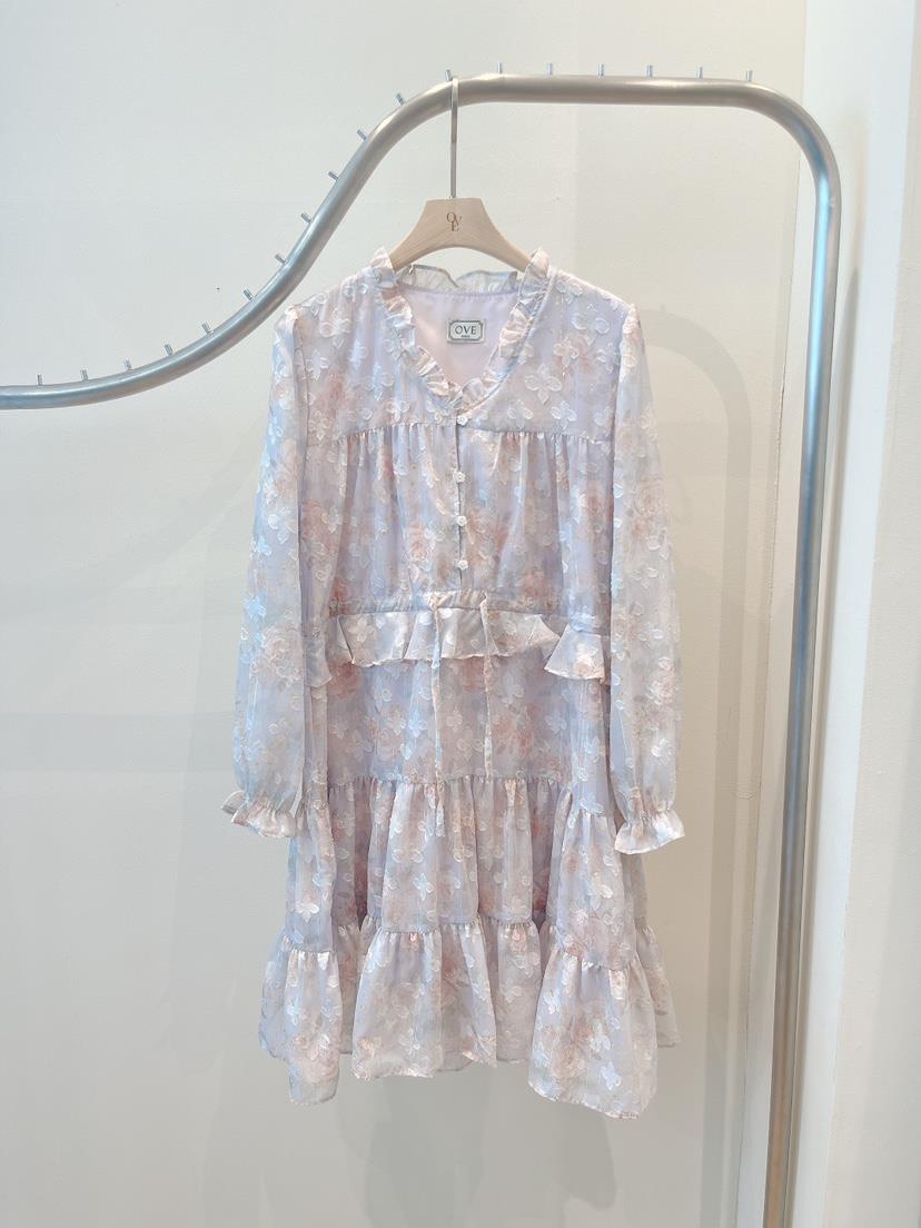 OVE東大門代購女裝新款人氣職業26春夏推薦真品休閑連衣裙OVE連衣裙