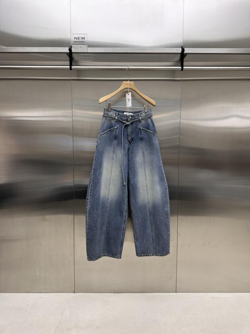 MYDRESS東大門直郵女裝新款人氣職業休閑時尚牛仔褲含腰繩MYDRESS牛仔褲