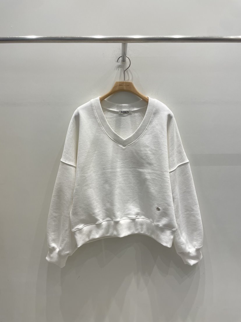 KINOA韓國代購女裝新品推薦職業26春季時尚休閑人氣衛衣V領KINOA衛衣