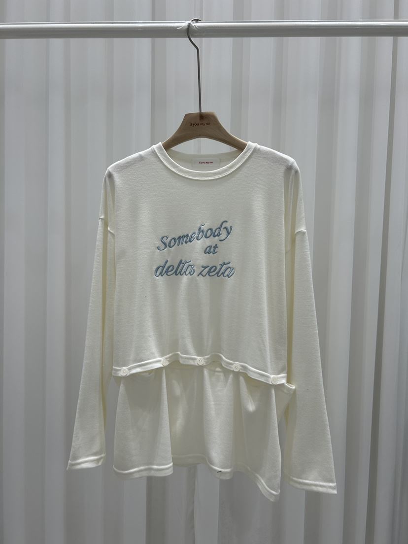 IF YOU SAY SO/PLUM-Q東大門代購女士新品26春季長袖T恤IF YOU SAY SO/PLUM-Q長袖T恤