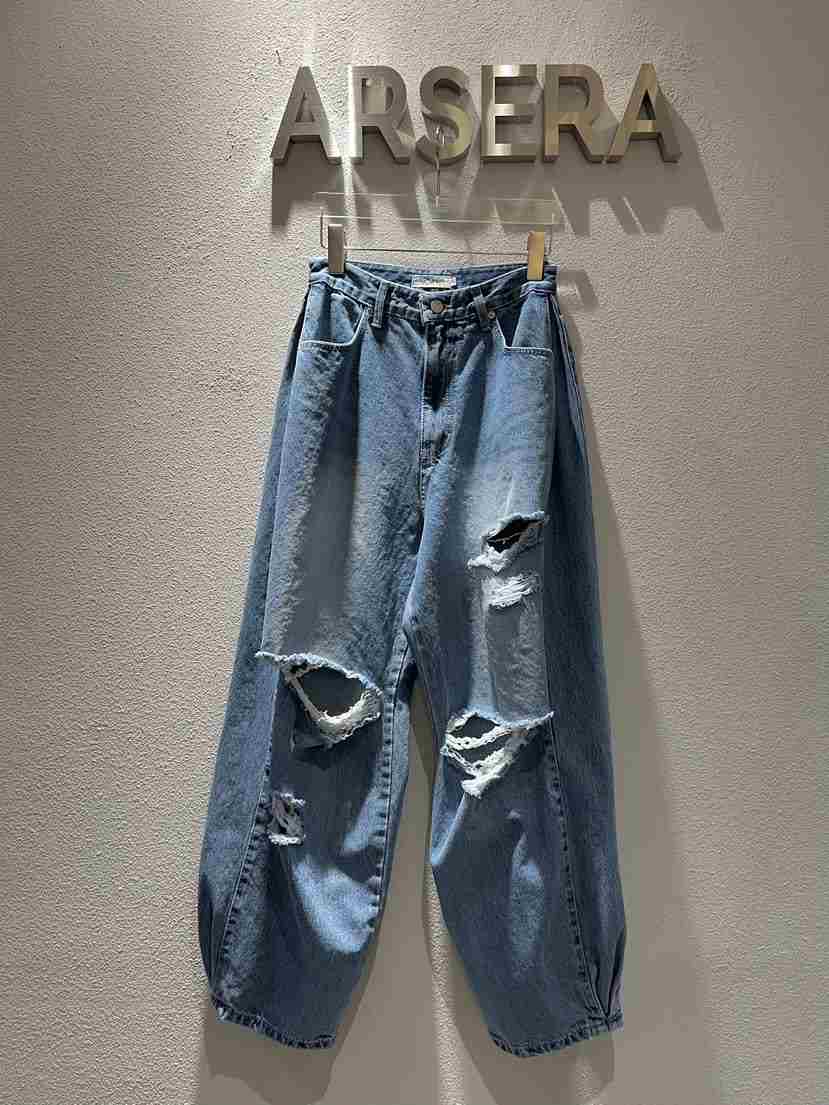 ARSERA韓國代購女士新品熱賣推薦職業26春季人氣牛仔褲破洞ARSERA牛仔褲