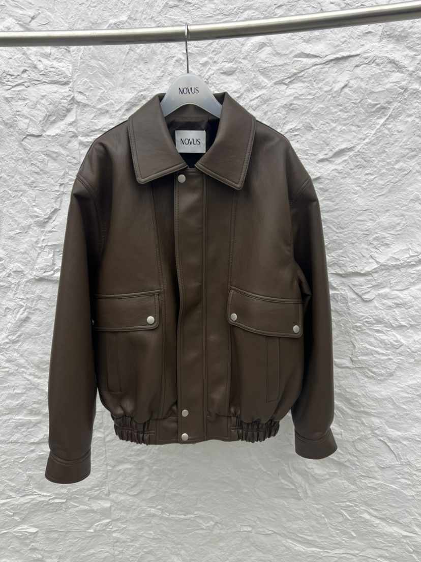 NOVUS東大門直郵女士新品休閑人氣熱賣真品時尚26春夏皮衣NOVUS皮衣