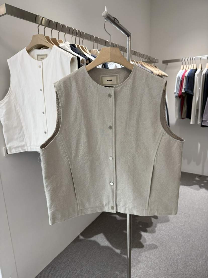 MONE-A韓國直郵女士新款休閑熱賣時尚人氣職業真品26春夏馬甲MONE-A馬甲