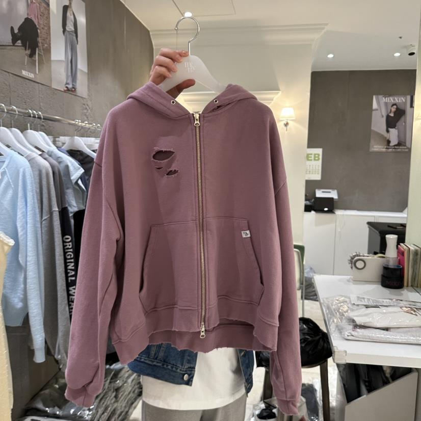 MIXXIN東大門實拍女裝新品真品熱賣26春夏夾克連帽拉鏈衫復古MIXXIN夾克