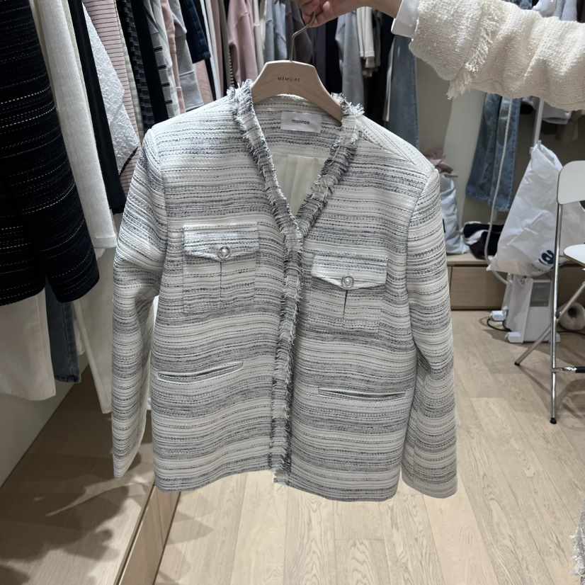 MEMOIRE東大門代購女裝新品推薦熱賣人氣真品休閑夾克花呢MEMOIRE夾克