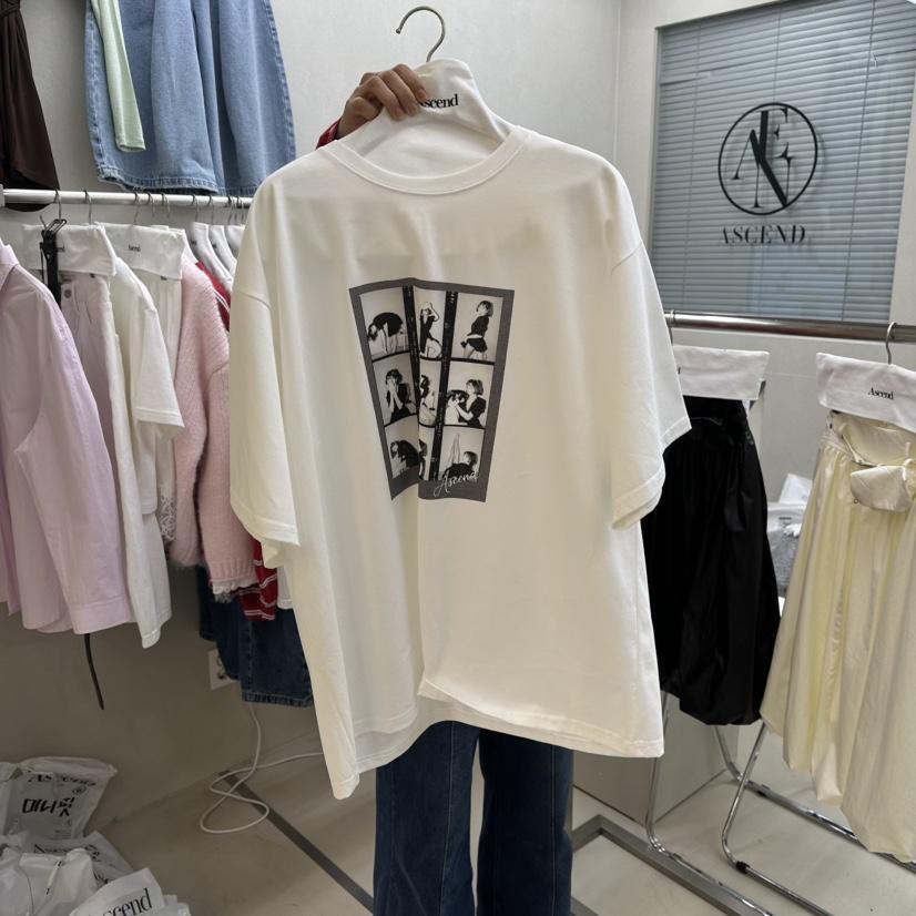 ASCEND東大門實拍女裝新品休閑真品時尚推薦26春夏職業T恤ASCENDT恤