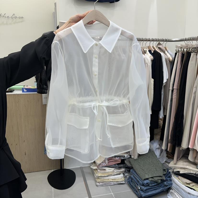 THE LOW韓國直郵女裝新款熱賣休閑人氣26春夏襯衫蕾絲衫THE LOW襯衫/蕾絲衫