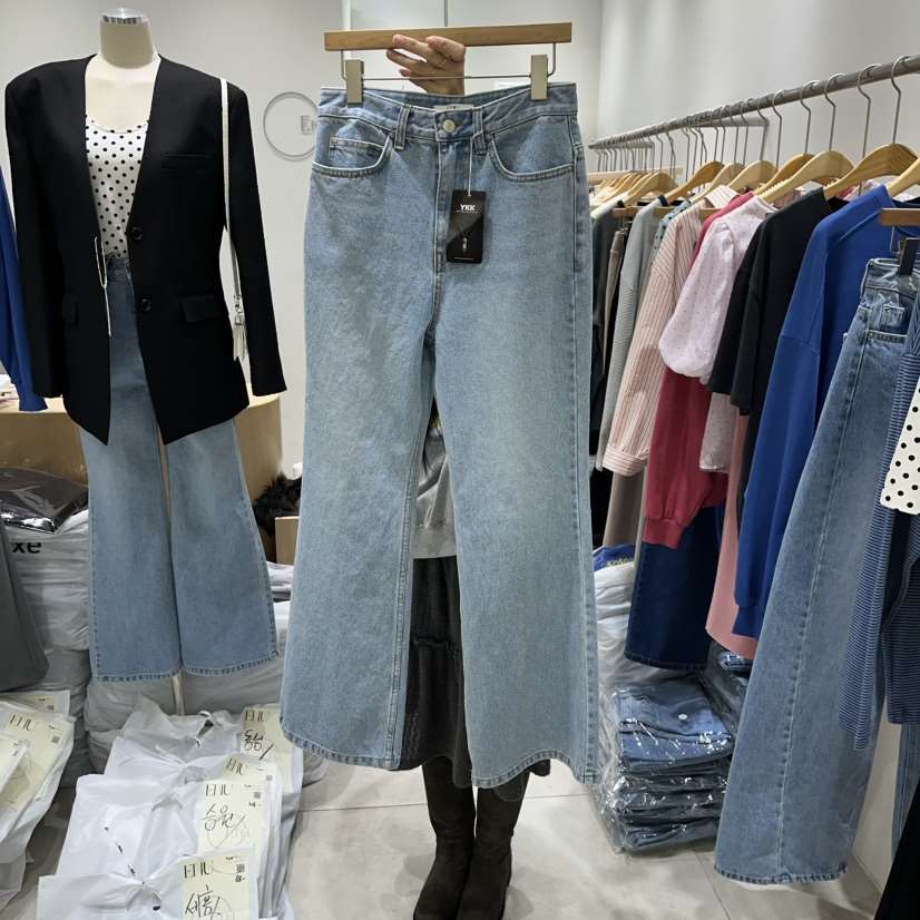 EN.U東大門代購女士新品熱賣推薦真品時尚人氣牛仔褲喇叭EN.U牛仔褲