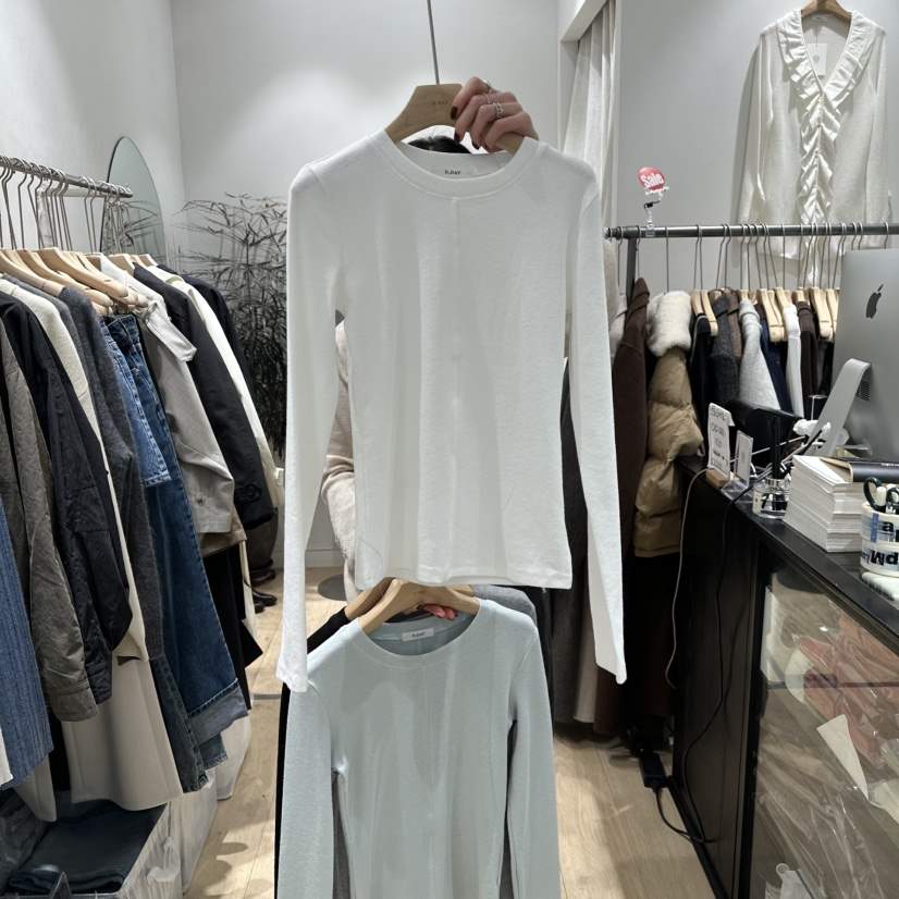 DDAY韓國直郵女士新品真品26春夏時尚休閑推薦熱賣長袖T恤DDAY長袖T恤