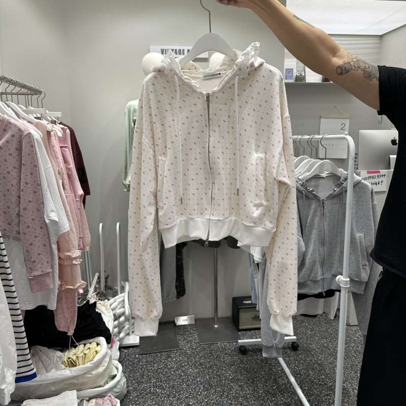 VINTAGE 888東大門直郵女士新品人氣時尚夾克連帽拉鏈衫VINTAGE888/TRIPLE EIGHT夾克