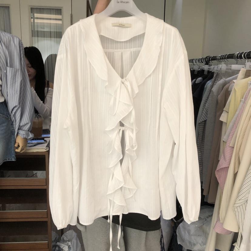 LE AHICON韓國直郵女裝新款熱賣推薦職業休閑襯衫蕾絲衫Le Ahicon襯衫/蕾絲衫