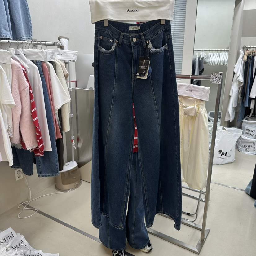 ASCEND東大門實拍女士新款時尚推薦熱賣休閑真品人氣牛仔褲ASCEND牛仔褲