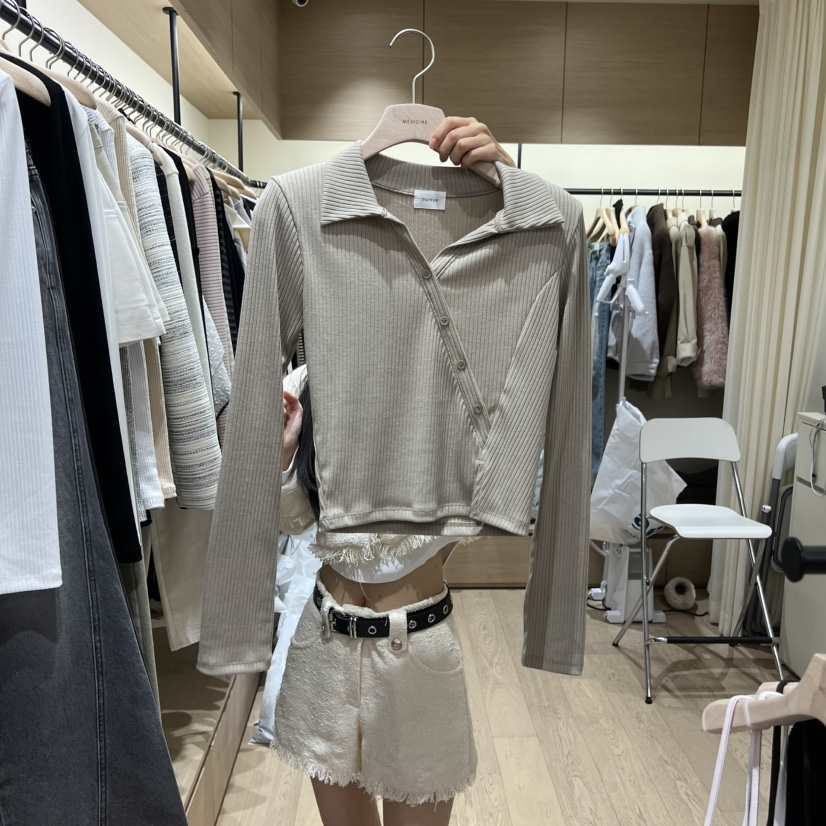 MEMOIRE東大門代購女裝新款時尚真品推薦職業熱賣長袖T恤MEMOIRE長袖T恤