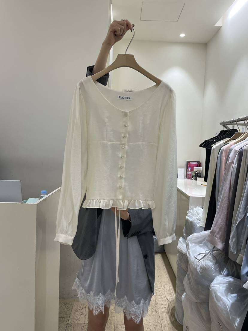 FLOWER-L東大門直郵女裝新品真品26春夏休閑推薦襯衫蕾絲衫FLOWER-L襯衫/蕾絲衫
