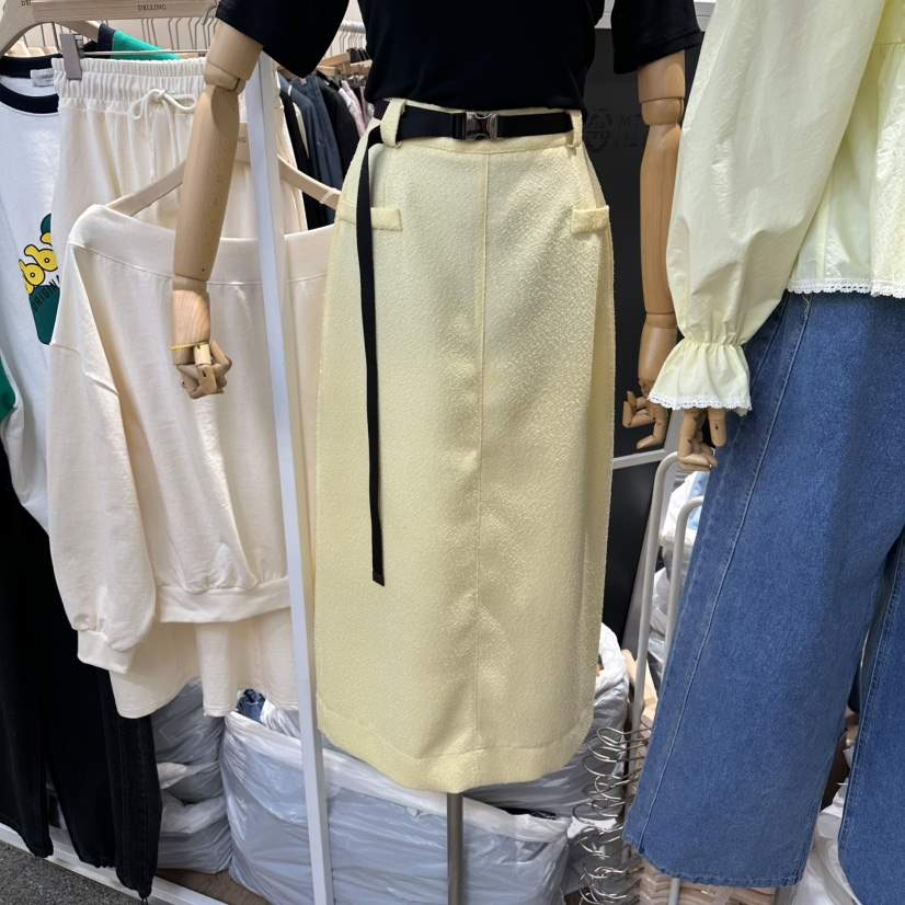 DELLING韓國代購女士新款職業推薦熱賣時尚人氣長裙不含腰帶DELLING長裙