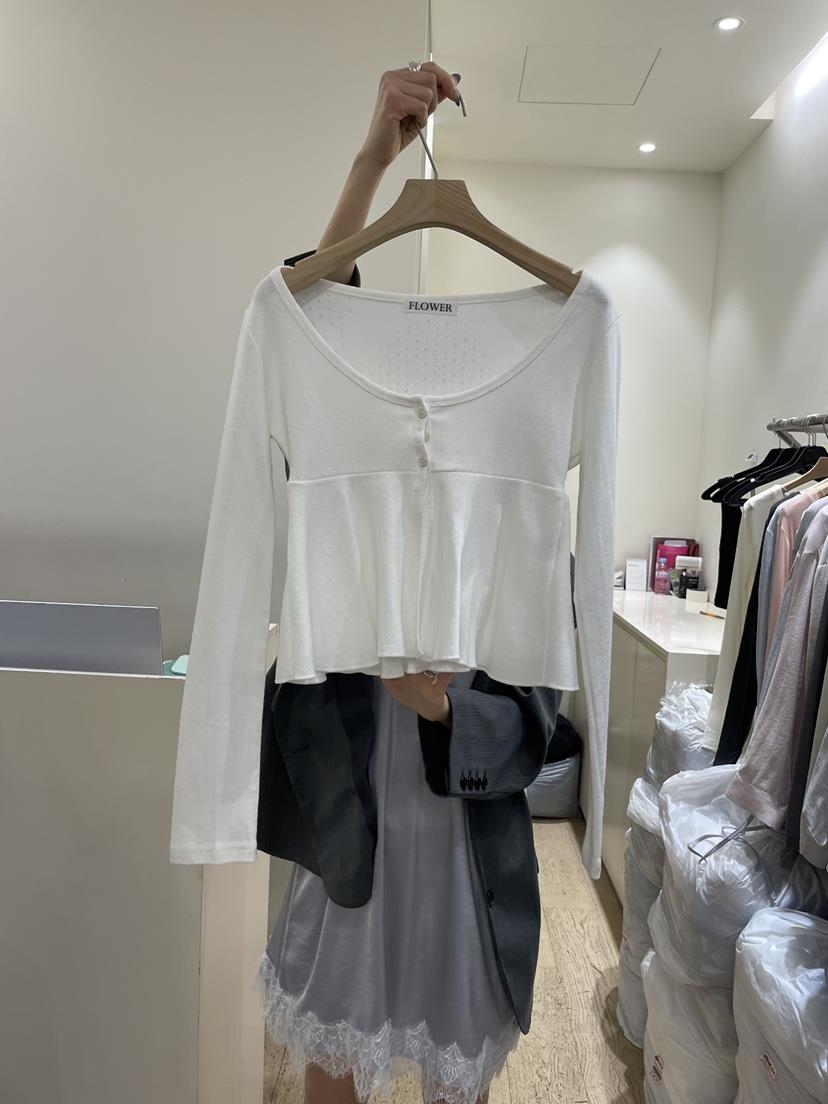 FLOWER-L東大門實拍女裝新品職業休閑熱賣推薦26春夏長袖T恤FLOWER-L長袖T恤